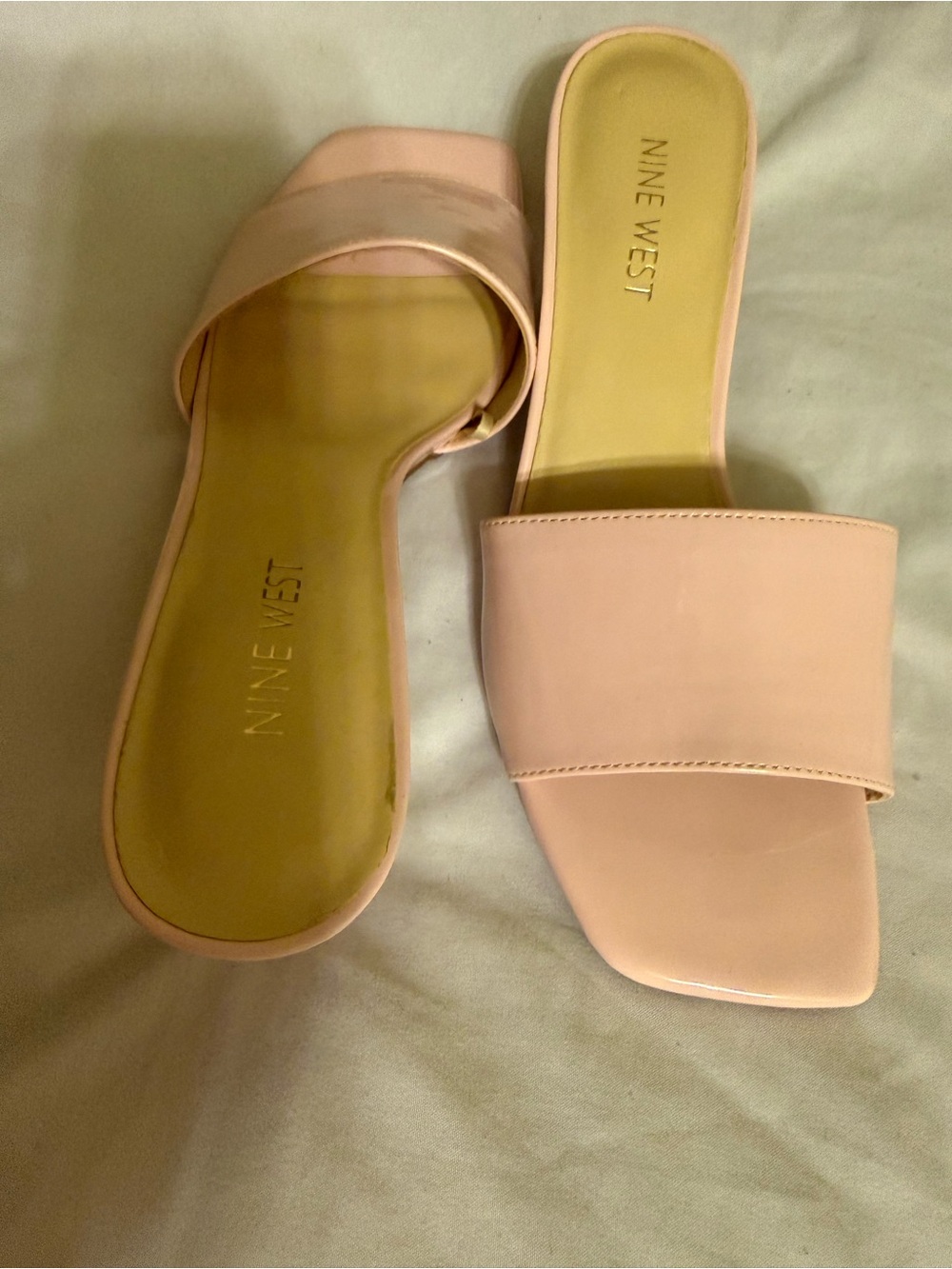 Nine West Pale Pink Slide Mules